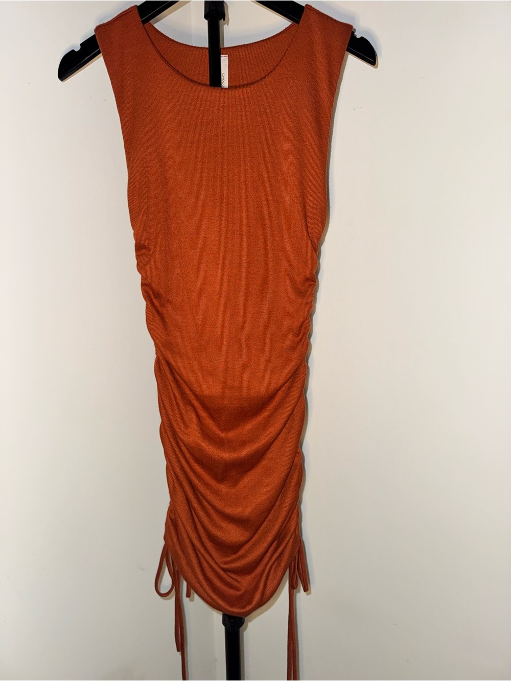 Chocolate Rust Knit Sleeveless Dress